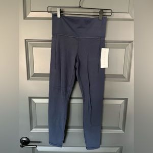 Athleta Navy Blue Transcend Stash Tight Leggings